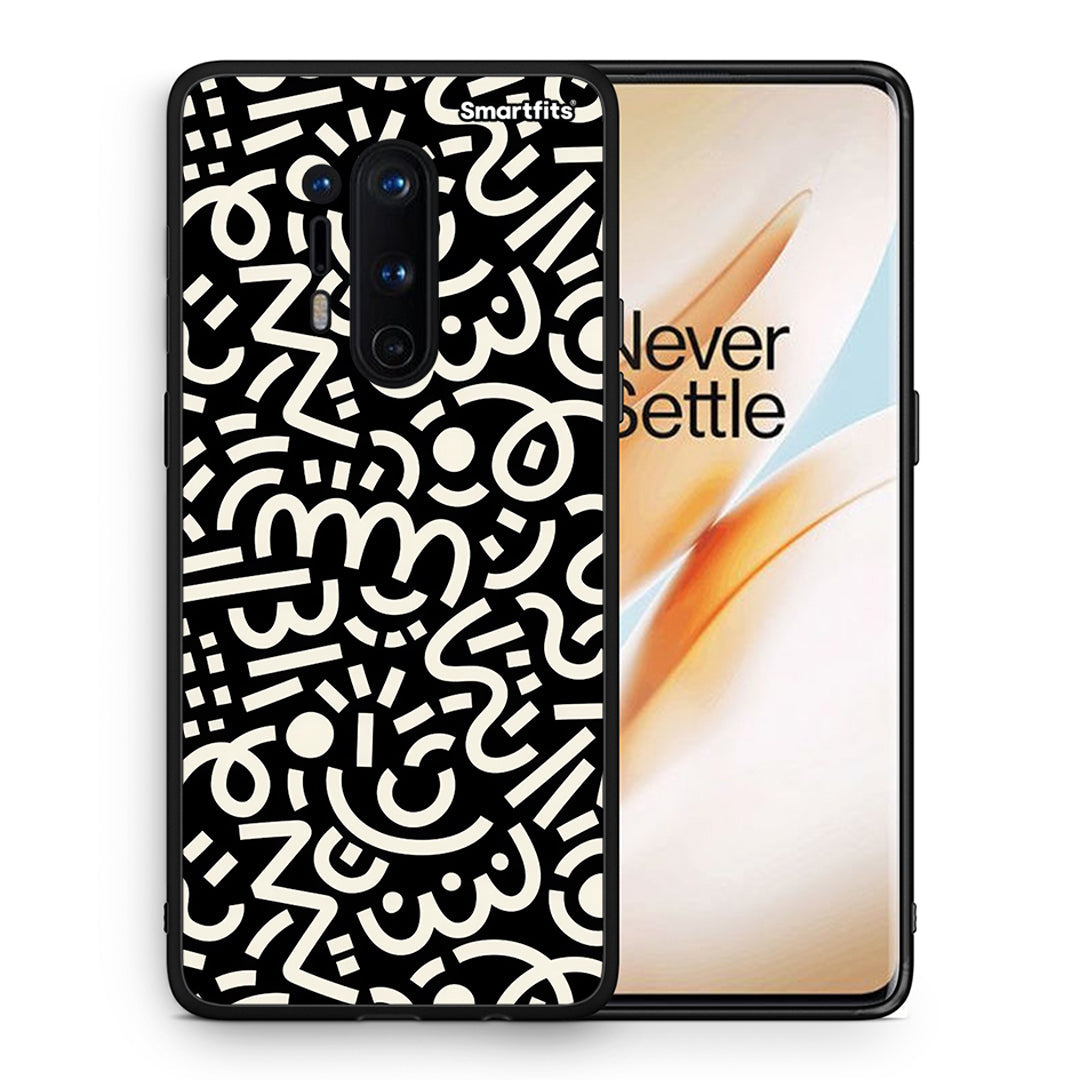 Θήκη OnePlus 8 Pro Doodle Art από τη Smartfits με σχέδιο στο πίσω μέρος και μαύρο περίβλημα | OnePlus 8 Pro Doodle Art case with colorful back and black bezels