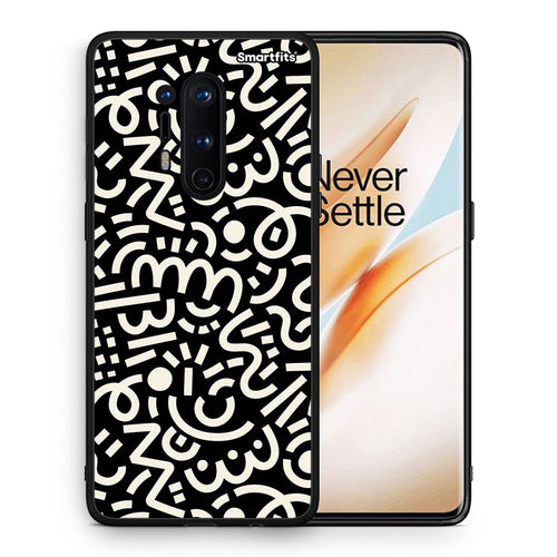 Θήκη OnePlus 8 Pro Doodle Art από τη Smartfits με σχέδιο στο πίσω μέρος και μαύρο περίβλημα | OnePlus 8 Pro Doodle Art case with colorful back and black bezels