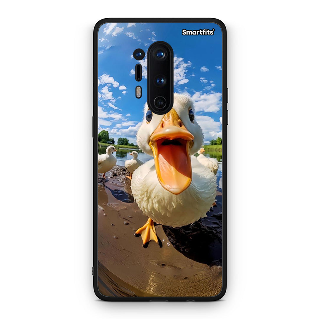 OnePlus 8 Pro Duck Face θήκη από τη Smartfits με σχέδιο στο πίσω μέρος και μαύρο περίβλημα | Smartphone case with colorful back and black bezels by Smartfits