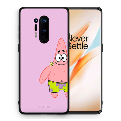 Θήκη OnePlus 8 Pro  Friends Patrick από τη Smartfits με σχέδιο στο πίσω μέρος και μαύρο περίβλημα | OnePlus 8 Pro  Friends Patrick case with colorful back and black bezels