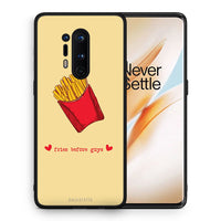 Thumbnail for Θήκη Αγίου Βαλεντίνου OnePlus 8 Pro Fries Before Guys από τη Smartfits με σχέδιο στο πίσω μέρος και μαύρο περίβλημα | OnePlus 8 Pro Fries Before Guys case with colorful back and black bezels