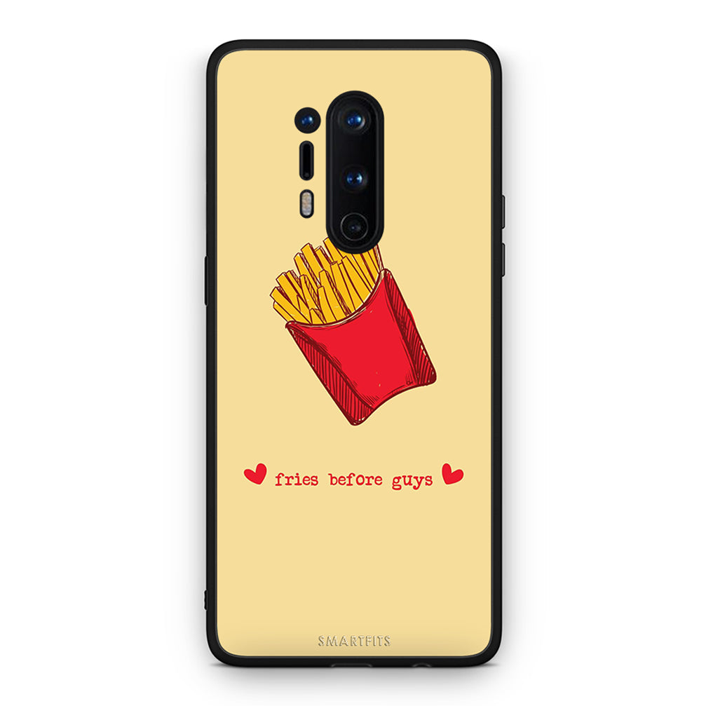 OnePlus 8 Pro Fries Before Guys Θήκη Αγίου Βαλεντίνου από τη Smartfits με σχέδιο στο πίσω μέρος και μαύρο περίβλημα | Smartphone case with colorful back and black bezels by Smartfits