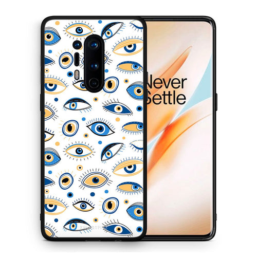 Θήκη OnePlus 8 Pro Ftou Ftou από τη Smartfits με σχέδιο στο πίσω μέρος και μαύρο περίβλημα | OnePlus 8 Pro Ftou Ftou case with colorful back and black bezels