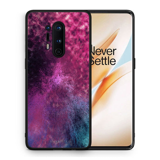 Θήκη OnePlus 8 Pro Aurora Galaxy από τη Smartfits με σχέδιο στο πίσω μέρος και μαύρο περίβλημα | OnePlus 8 Pro Aurora Galaxy case with colorful back and black bezels