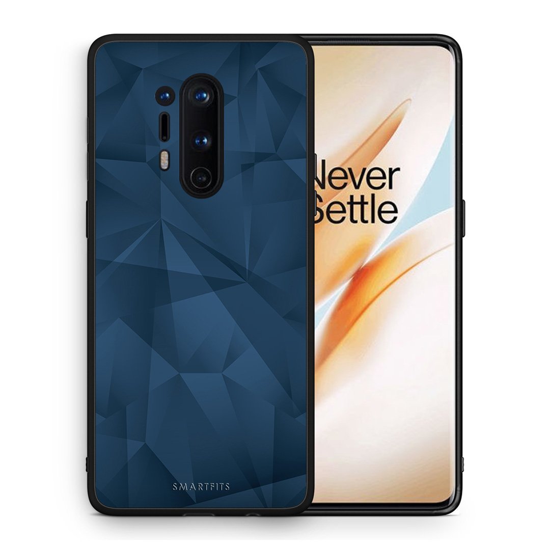 Θήκη OnePlus 8 Pro Blue Abstract Geometric από τη Smartfits με σχέδιο στο πίσω μέρος και μαύρο περίβλημα | OnePlus 8 Pro Blue Abstract Geometric case with colorful back and black bezels