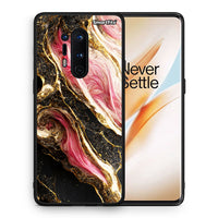 Thumbnail for Θήκη OnePlus 8 Pro Glamorous Pink Marble από τη Smartfits με σχέδιο στο πίσω μέρος και μαύρο περίβλημα | OnePlus 8 Pro Glamorous Pink Marble case with colorful back and black bezels