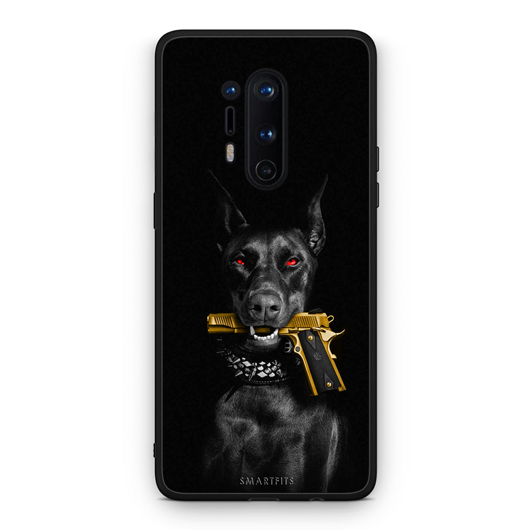 OnePlus 8 Pro Golden Gun Θήκη Αγίου Βαλεντίνου από τη Smartfits με σχέδιο στο πίσω μέρος και μαύρο περίβλημα | Smartphone case with colorful back and black bezels by Smartfits