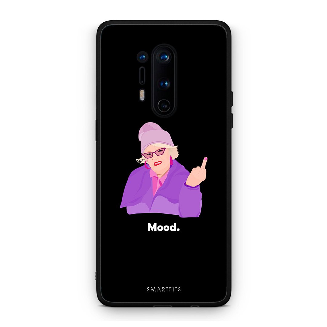 OnePlus 8 Pro Grandma Mood Black θήκη από τη Smartfits με σχέδιο στο πίσω μέρος και μαύρο περίβλημα | Smartphone case with colorful back and black bezels by Smartfits