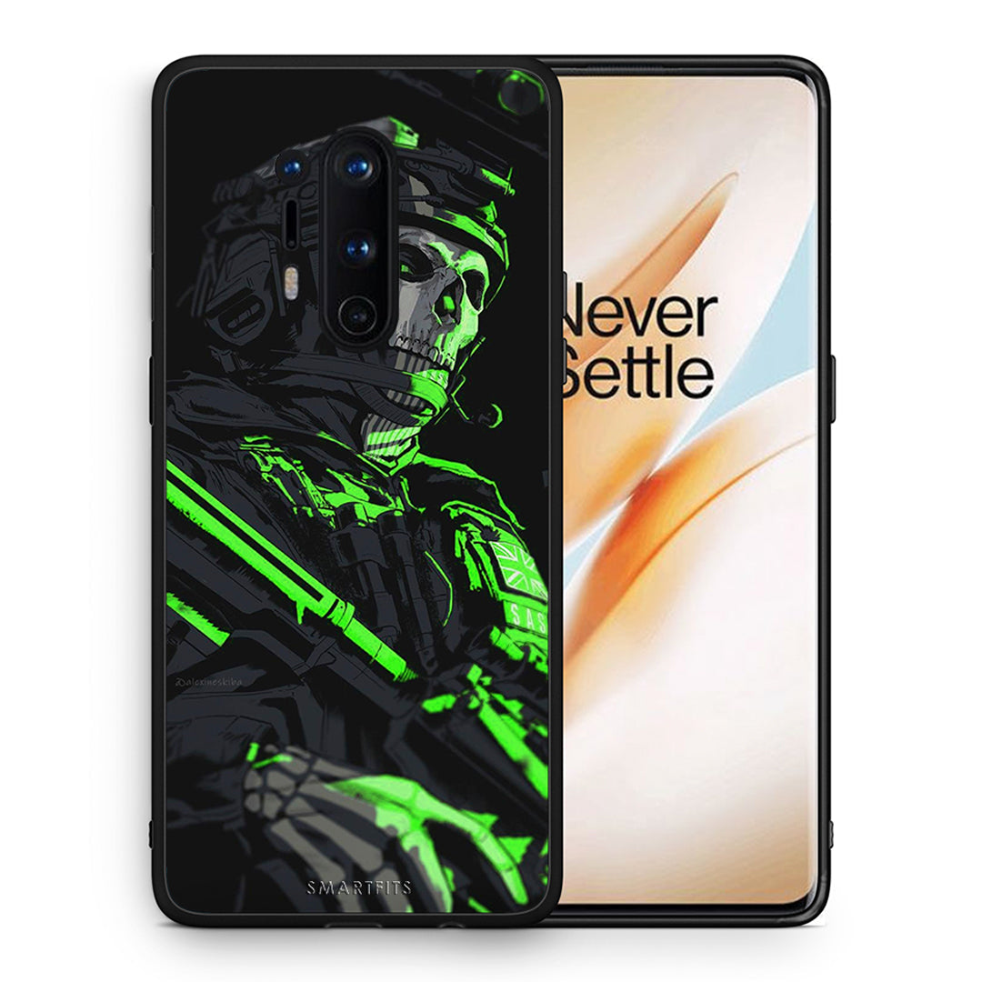 Θήκη Αγίου Βαλεντίνου OnePlus 8 Pro Green Soldier από τη Smartfits με σχέδιο στο πίσω μέρος και μαύρο περίβλημα | OnePlus 8 Pro Green Soldier case with colorful back and black bezels