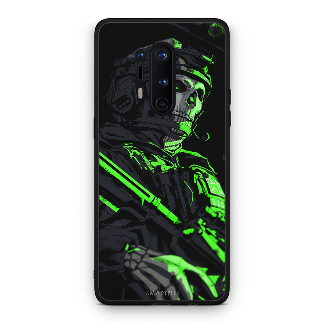 OnePlus 8 Pro Green Soldier Θήκη Αγίου Βαλεντίνου από τη Smartfits με σχέδιο στο πίσω μέρος και μαύρο περίβλημα | Smartphone case with colorful back and black bezels by Smartfits