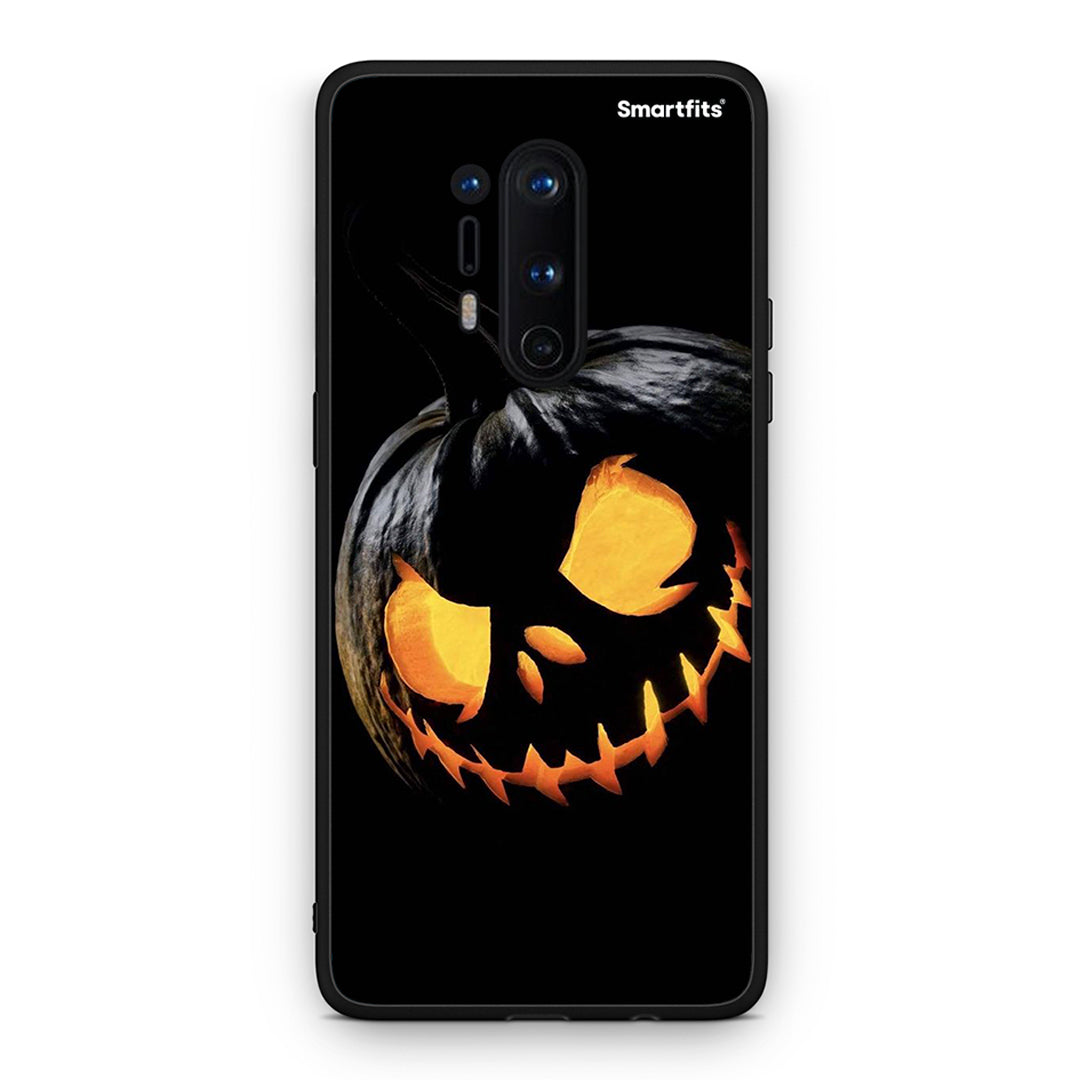 OnePlus 8 Pro Halloween Scary Pumpkin Θήκη από τη Smartfits με σχέδιο στο πίσω μέρος και μαύρο περίβλημα | Smartphone case with colorful back and black bezels by Smartfits