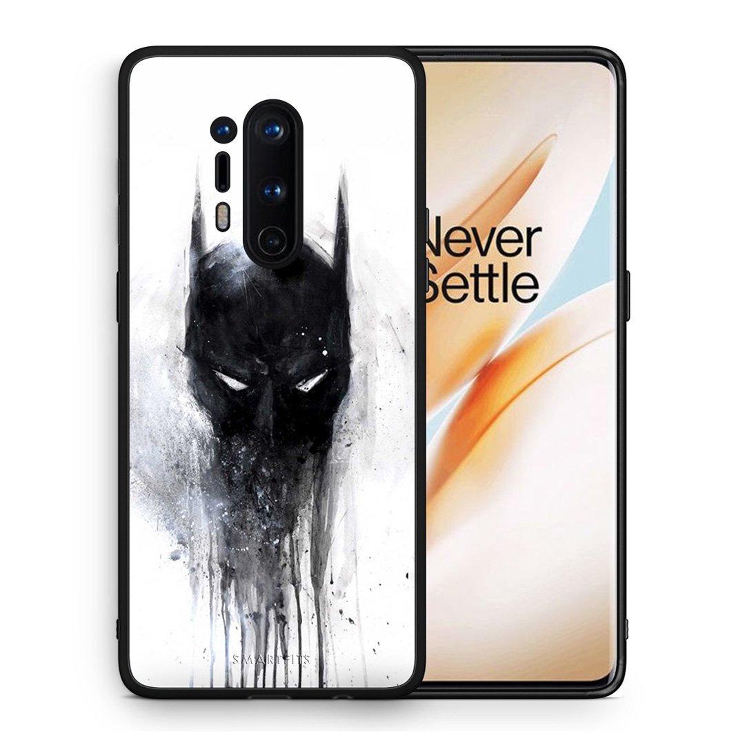 Θήκη OnePlus 8 Pro Paint Bat Hero από τη Smartfits με σχέδιο στο πίσω μέρος και μαύρο περίβλημα | OnePlus 8 Pro Paint Bat Hero case with colorful back and black bezels