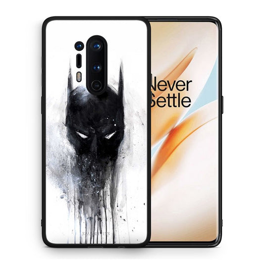 Θήκη OnePlus 8 Pro Paint Bat Hero από τη Smartfits με σχέδιο στο πίσω μέρος και μαύρο περίβλημα | OnePlus 8 Pro Paint Bat Hero case with colorful back and black bezels