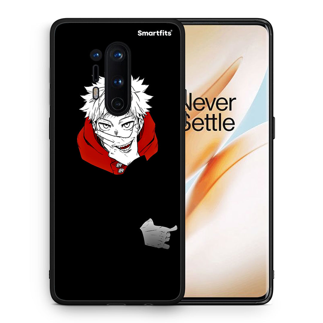 Θήκη OnePlus 8 Pro Itadori Anime από τη Smartfits με σχέδιο στο πίσω μέρος και μαύρο περίβλημα | OnePlus 8 Pro Itadori Anime case with colorful back and black bezels