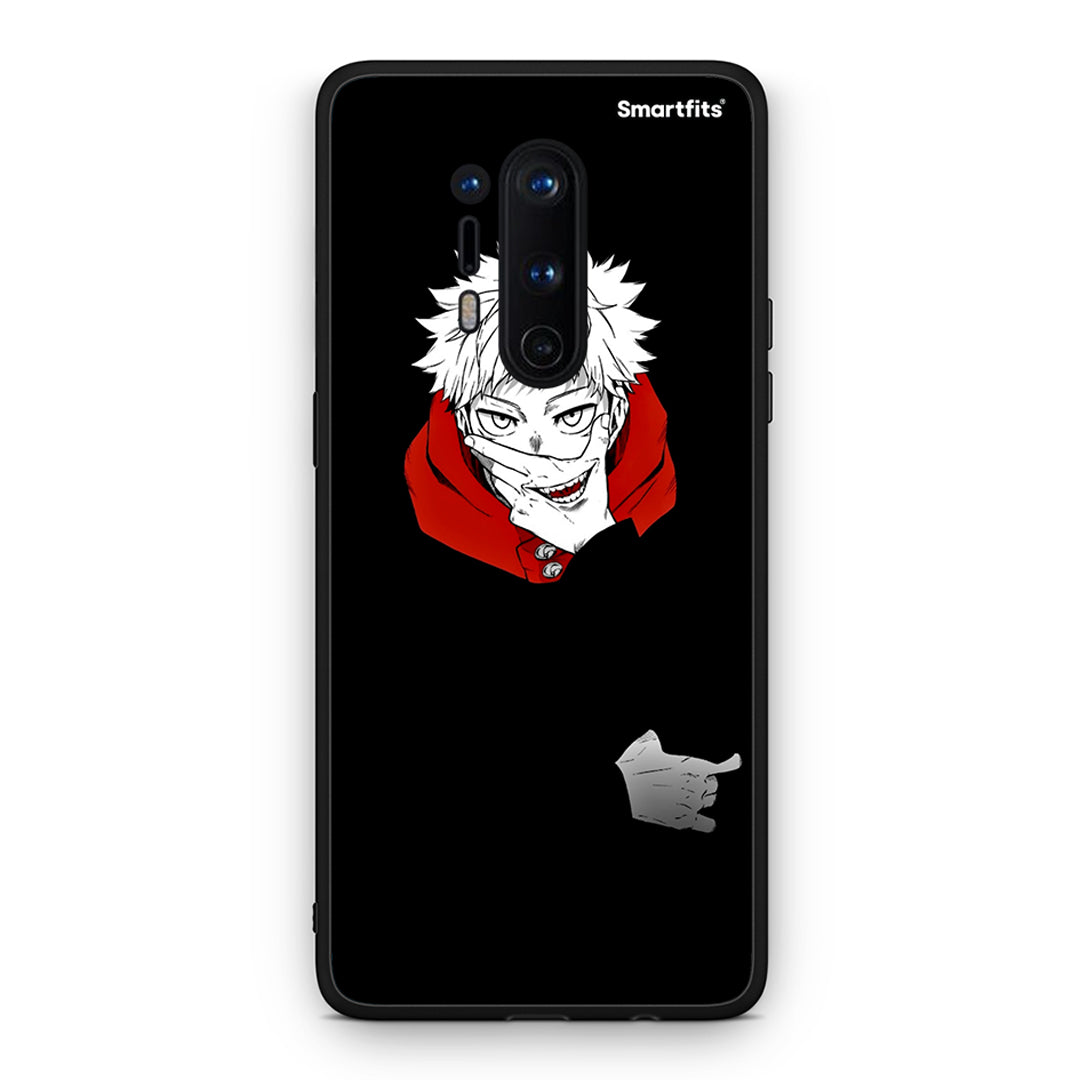 OnePlus 8 Pro Itadori Anime θήκη από τη Smartfits με σχέδιο στο πίσω μέρος και μαύρο περίβλημα | Smartphone case with colorful back and black bezels by Smartfits