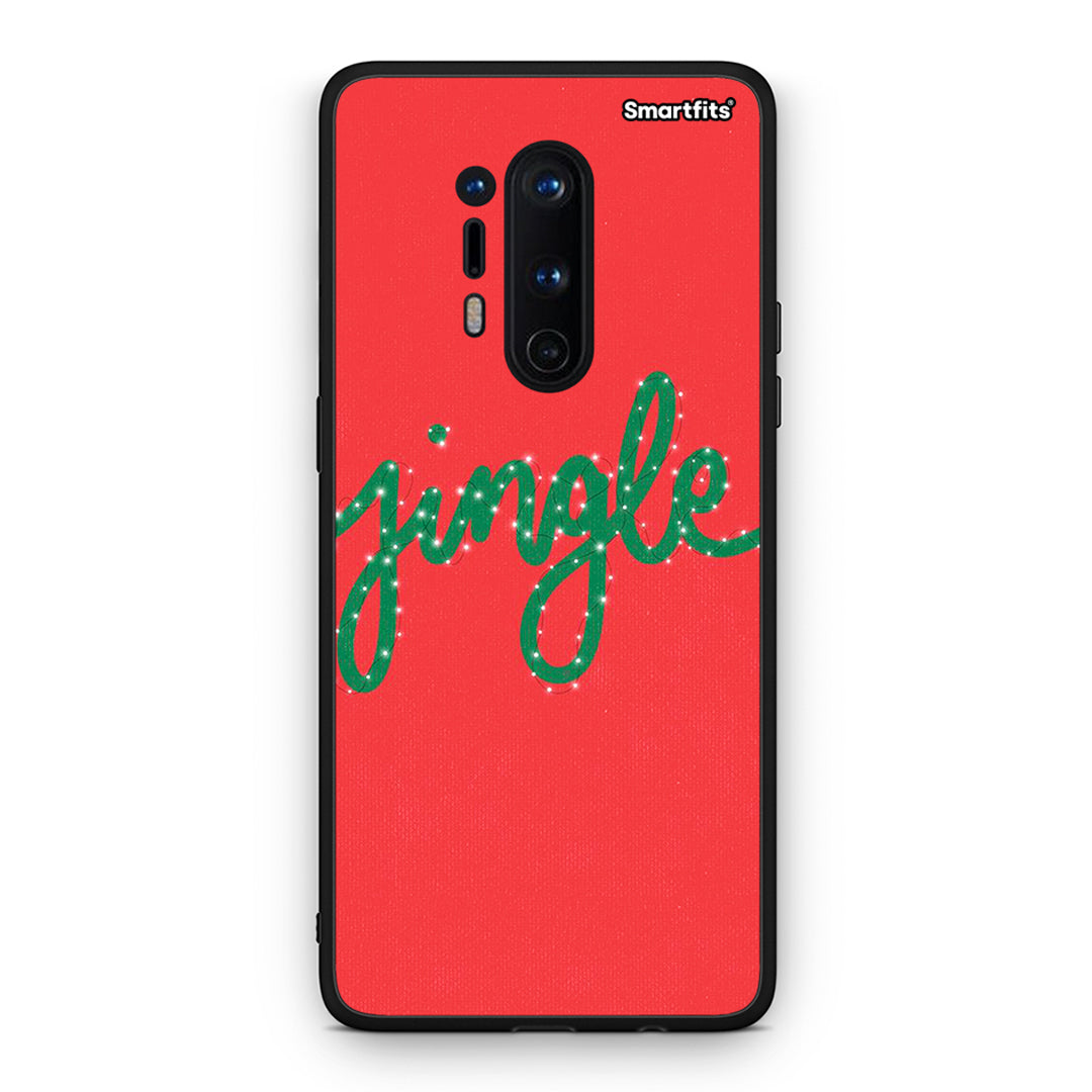 OnePlus 8 Pro Jingle Xmas θήκη από τη Smartfits με σχέδιο στο πίσω μέρος και μαύρο περίβλημα | Smartphone case with colorful back and black bezels by Smartfits