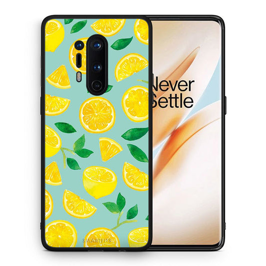 Θήκη OnePlus 8 Pro Lemons από τη Smartfits με σχέδιο στο πίσω μέρος και μαύρο περίβλημα | OnePlus 8 Pro Lemons case with colorful back and black bezels