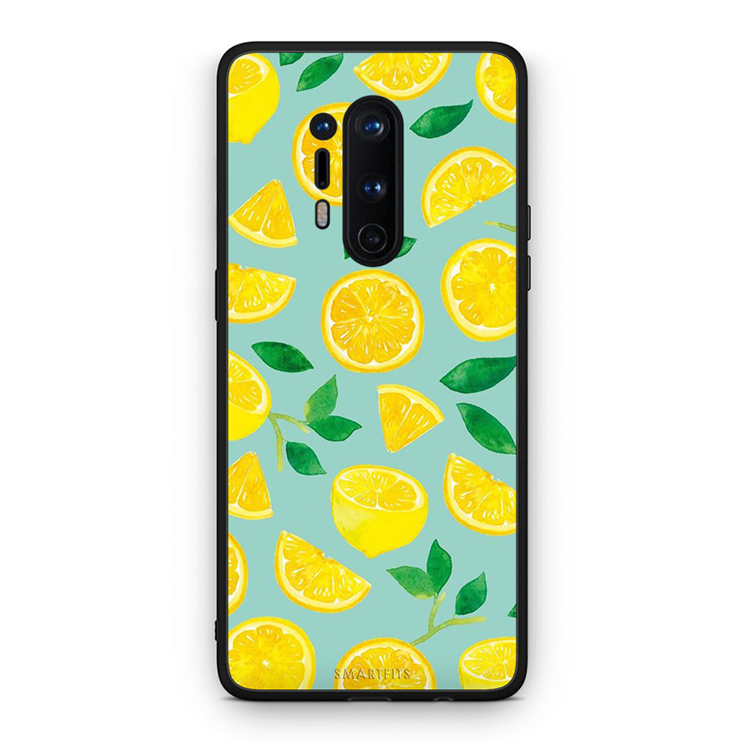 OnePlus 8 Pro Lemons θήκη από τη Smartfits με σχέδιο στο πίσω μέρος και μαύρο περίβλημα | Smartphone case with colorful back and black bezels by Smartfits