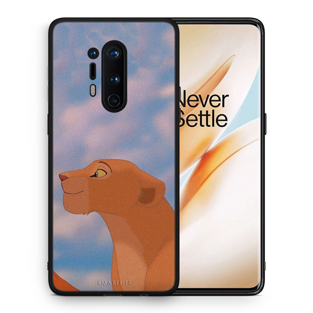 Θήκη Αγίου Βαλεντίνου OnePlus 8 Pro Lion Love 2 από τη Smartfits με σχέδιο στο πίσω μέρος και μαύρο περίβλημα | OnePlus 8 Pro Lion Love 2 case with colorful back and black bezels