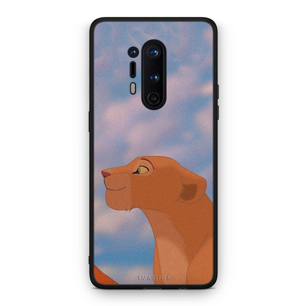 OnePlus 8 Pro Lion Love 2 Θήκη Αγίου Βαλεντίνου από τη Smartfits με σχέδιο στο πίσω μέρος και μαύρο περίβλημα | Smartphone case with colorful back and black bezels by Smartfits