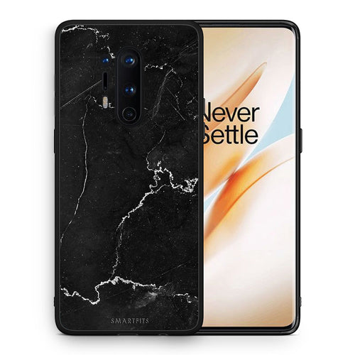 Θήκη OnePlus 8 Pro Marble Black από τη Smartfits με σχέδιο στο πίσω μέρος και μαύρο περίβλημα | OnePlus 8 Pro Marble Black case with colorful back and black bezels