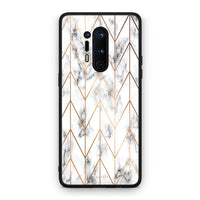 Thumbnail for 44 - OnePlus 8 Pro  Gold Geometric Marble case, cover, bumper