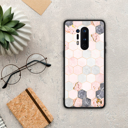 Marble Hexagon Pink - OnePlus 8 Pro θήκη