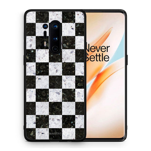 Θήκη OnePlus 8 Pro Square Geometric Marble από τη Smartfits με σχέδιο στο πίσω μέρος και μαύρο περίβλημα | OnePlus 8 Pro Square Geometric Marble case with colorful back and black bezels