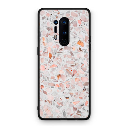 OnePlus 8 Pro Marble Terrazzo θήκη από τη Smartfits με σχέδιο στο πίσω μέρος και μαύρο περίβλημα | Smartphone case with colorful back and black bezels by Smartfits