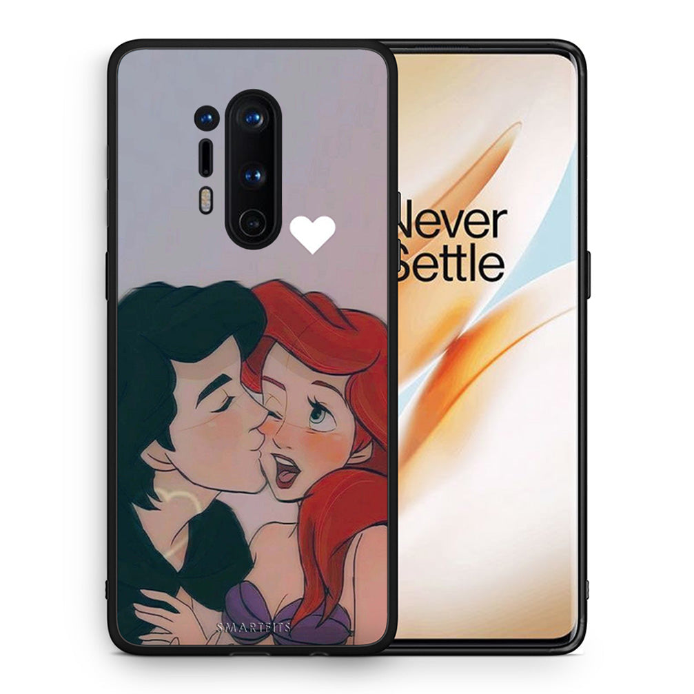 Θήκη Αγίου Βαλεντίνου OnePlus 8 Pro Mermaid Love από τη Smartfits με σχέδιο στο πίσω μέρος και μαύρο περίβλημα | OnePlus 8 Pro Mermaid Love case with colorful back and black bezels