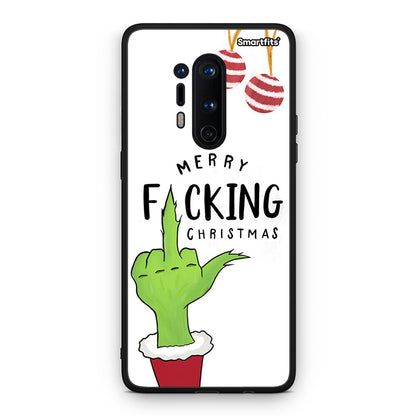 OnePlus 8 Pro Merry F Xmas θήκη από τη Smartfits με σχέδιο στο πίσω μέρος και μαύρο περίβλημα | Smartphone case with colorful back and black bezels by Smartfits