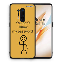 Thumbnail for Θήκη OnePlus 8 Pro My Password από τη Smartfits με σχέδιο στο πίσω μέρος και μαύρο περίβλημα | OnePlus 8 Pro My Password case with colorful back and black bezels