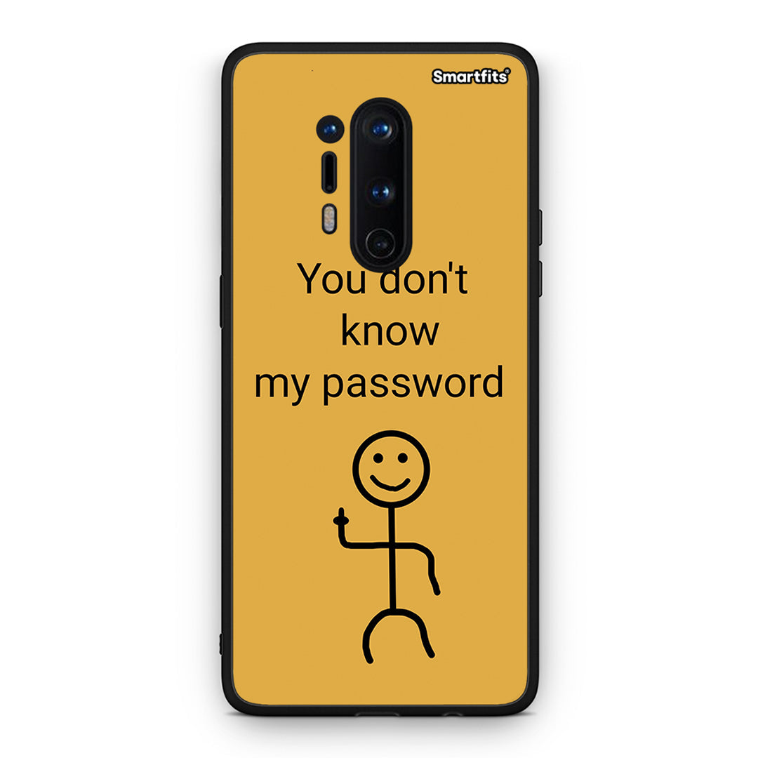 OnePlus 8 Pro My Password Θήκη από τη Smartfits με σχέδιο στο πίσω μέρος και μαύρο περίβλημα | Smartphone case with colorful back and black bezels by Smartfits