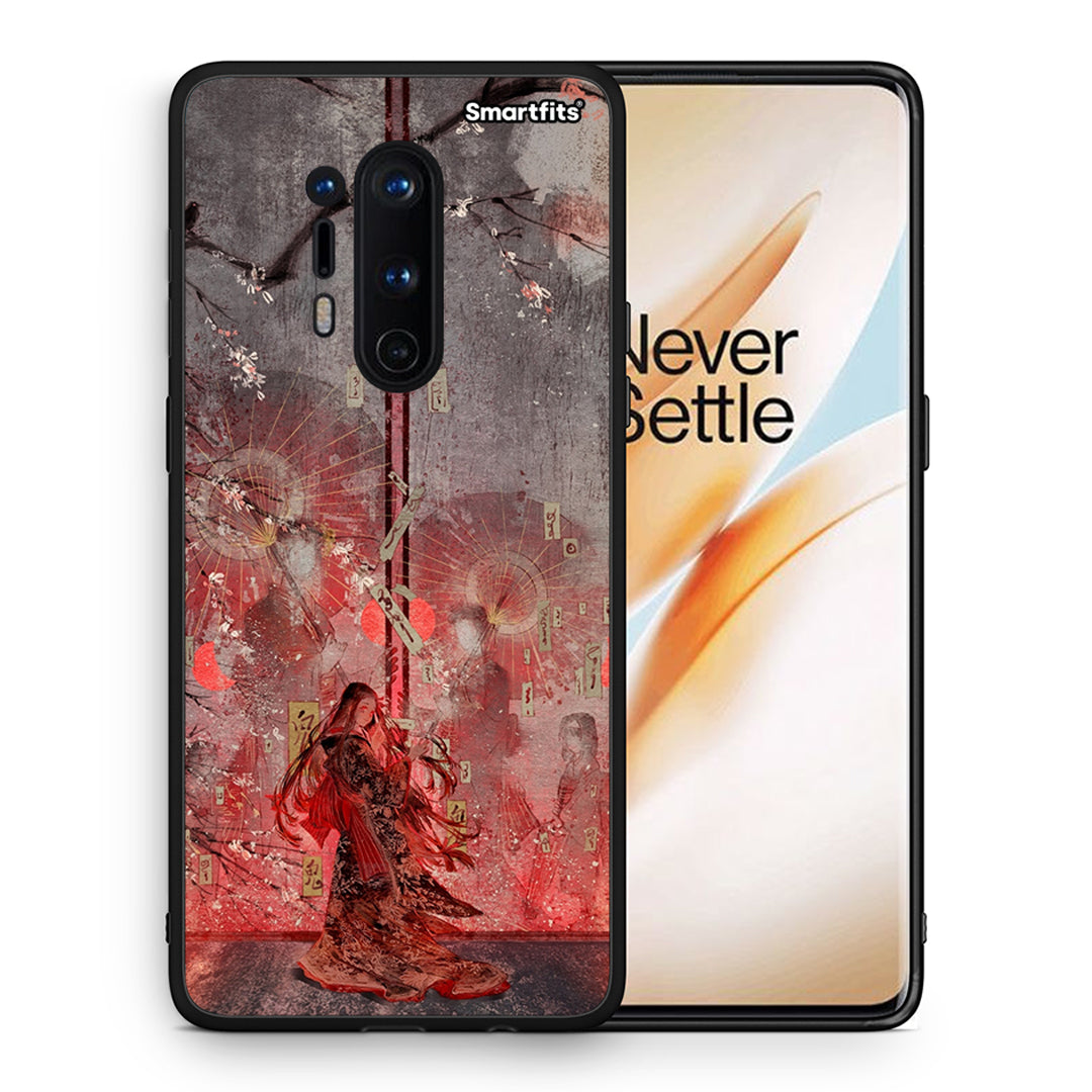 Θήκη OnePlus 8 Pro Nezuko Kamado από τη Smartfits με σχέδιο στο πίσω μέρος και μαύρο περίβλημα | OnePlus 8 Pro Nezuko Kamado case with colorful back and black bezels
