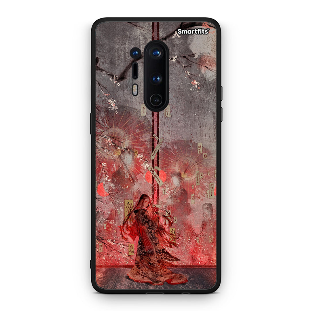 OnePlus 8 Pro Nezuko Kamado θήκη από τη Smartfits με σχέδιο στο πίσω μέρος και μαύρο περίβλημα | Smartphone case with colorful back and black bezels by Smartfits