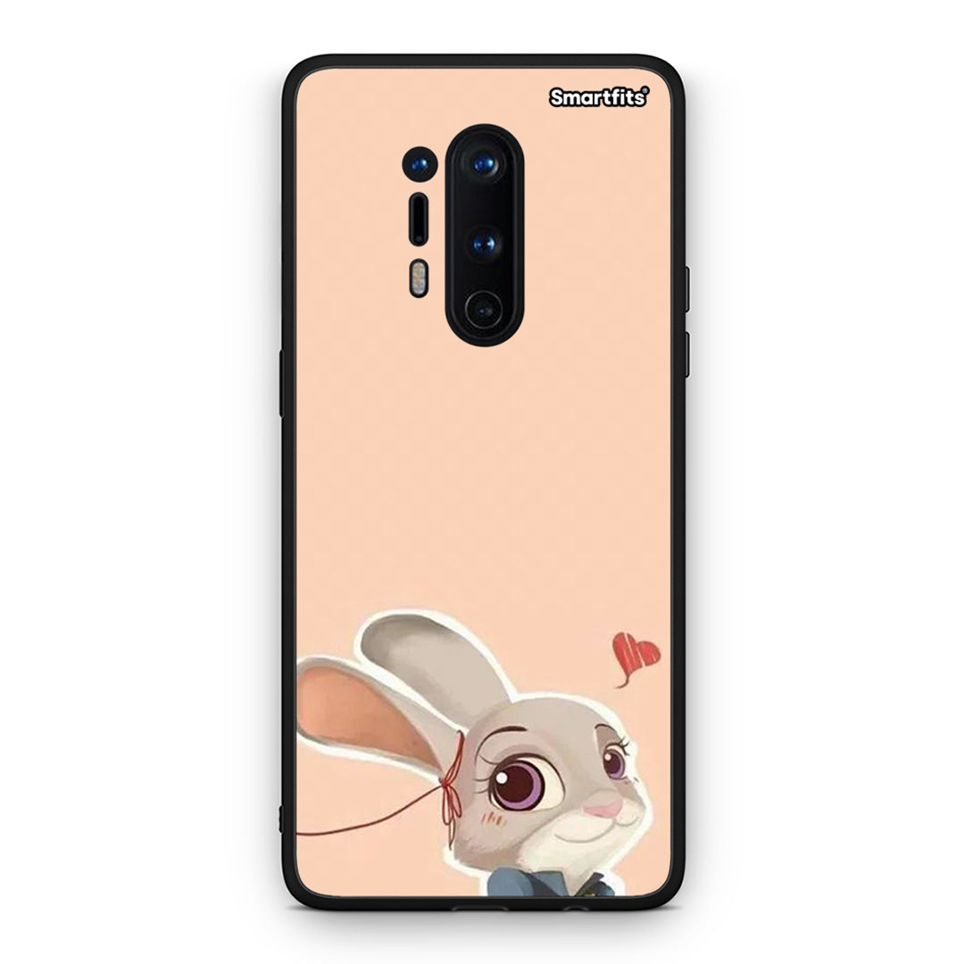 OnePlus 8 Pro Nick Wilde And Judy Hopps Love 2 θήκη από τη Smartfits με σχέδιο στο πίσω μέρος και μαύρο περίβλημα | Smartphone case with colorful back and black bezels by Smartfits