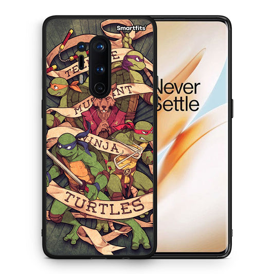 Θήκη OnePlus 8 Pro Ninja Turtles από τη Smartfits με σχέδιο στο πίσω μέρος και μαύρο περίβλημα | OnePlus 8 Pro Ninja Turtles case with colorful back and black bezels