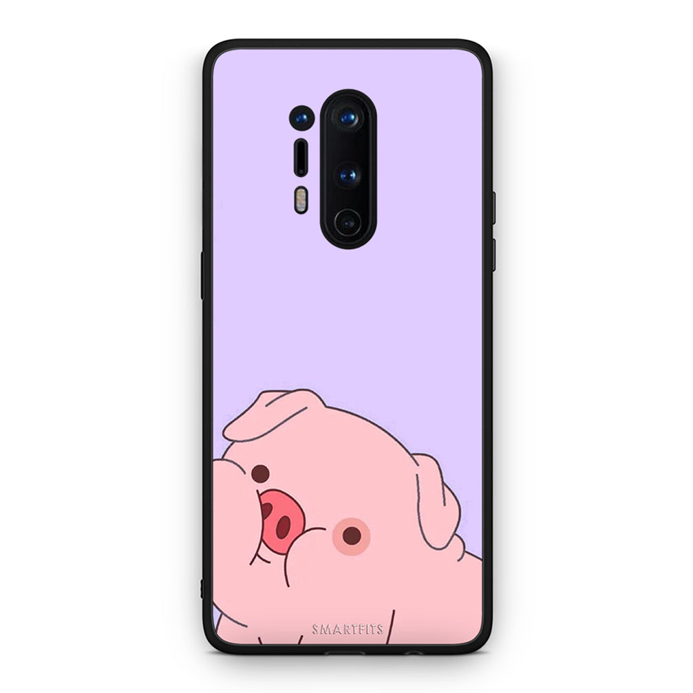 OnePlus 8 Pro Pig Love 2 Θήκη Αγίου Βαλεντίνου από τη Smartfits με σχέδιο στο πίσω μέρος και μαύρο περίβλημα | Smartphone case with colorful back and black bezels by Smartfits