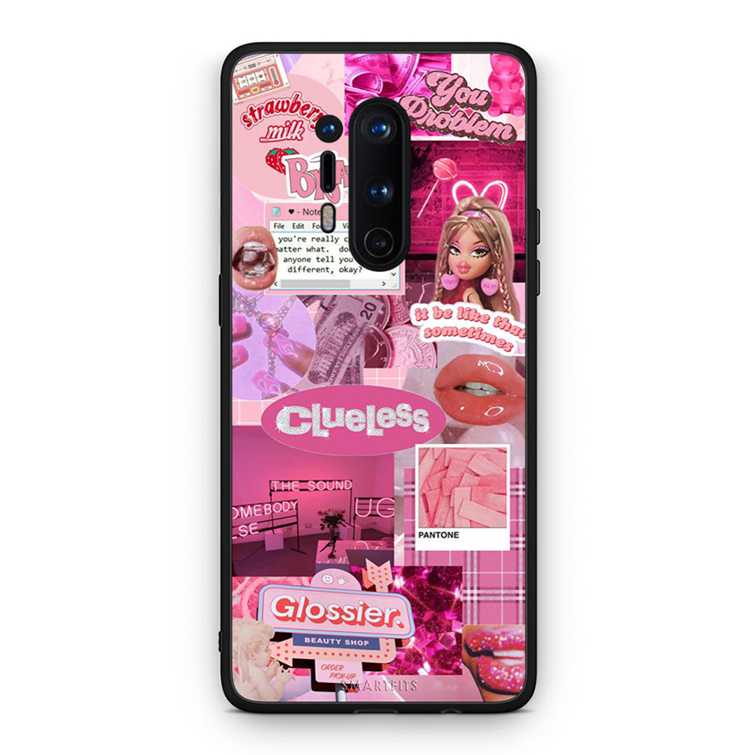 OnePlus 8 Pro Pink Love Θήκη Αγίου Βαλεντίνου από τη Smartfits με σχέδιο στο πίσω μέρος και μαύρο περίβλημα | Smartphone case with colorful back and black bezels by Smartfits