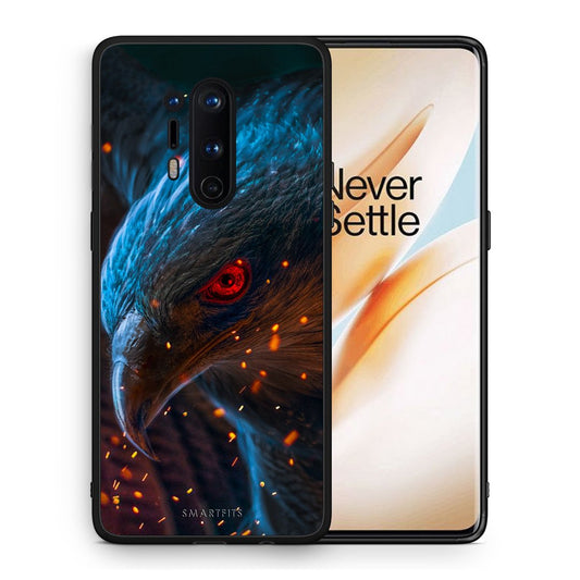 Θήκη OnePlus 8 Pro Eagle PopArt από τη Smartfits με σχέδιο στο πίσω μέρος και μαύρο περίβλημα | OnePlus 8 Pro Eagle PopArt case with colorful back and black bezels
