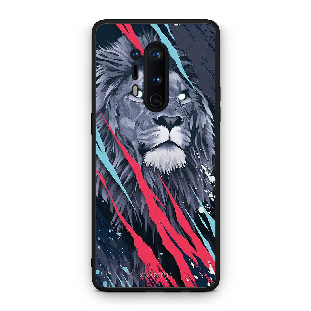 4 - OnePlus 8 Pro Lion Designer PopArt case, cover, bumper