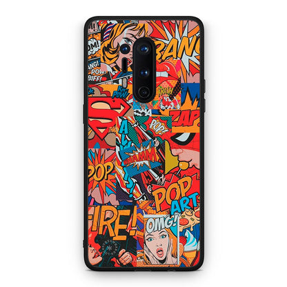 OnePlus 8 Pro PopArt OMG θήκη από τη Smartfits με σχέδιο στο πίσω μέρος και μαύρο περίβλημα | Smartphone case with colorful back and black bezels by Smartfits