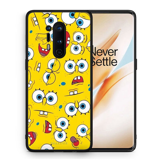 Θήκη OnePlus 8 Pro Sponge PopArt από τη Smartfits με σχέδιο στο πίσω μέρος και μαύρο περίβλημα | OnePlus 8 Pro Sponge PopArt case with colorful back and black bezels