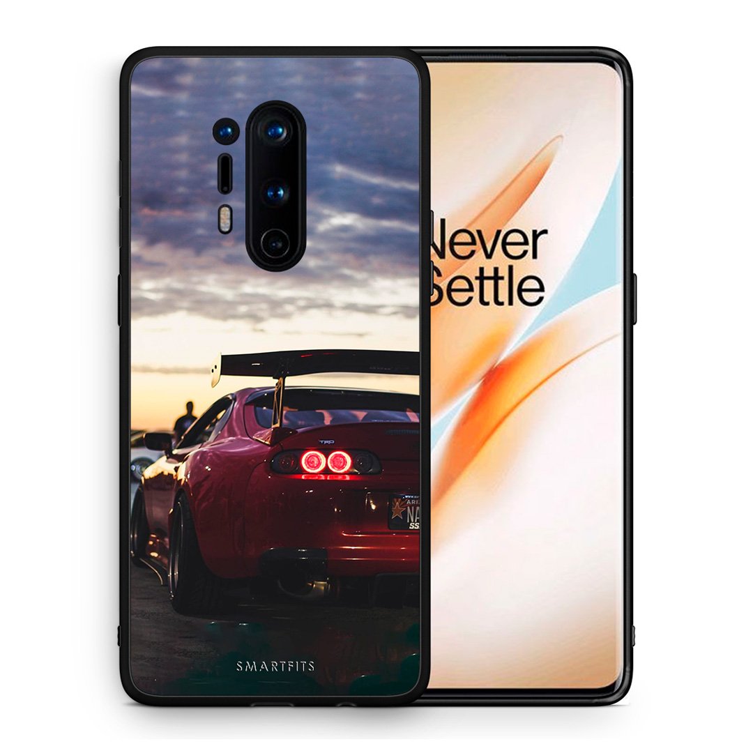 Θήκη OnePlus 8 Pro Racing Supra από τη Smartfits με σχέδιο στο πίσω μέρος και μαύρο περίβλημα | OnePlus 8 Pro Racing Supra case with colorful back and black bezels