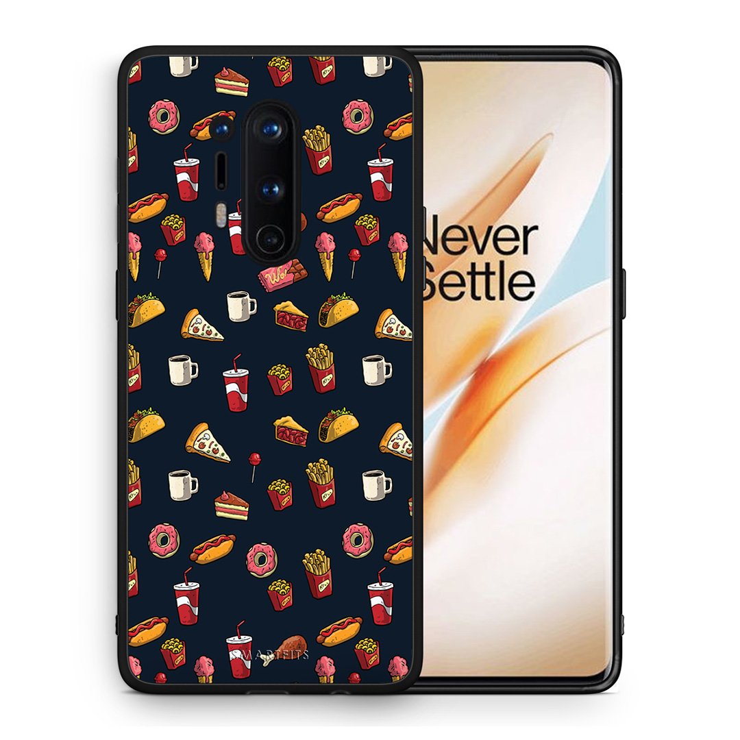 Θήκη OnePlus 8 Pro Hungry Random από τη Smartfits με σχέδιο στο πίσω μέρος και μαύρο περίβλημα | OnePlus 8 Pro Hungry Random case with colorful back and black bezels