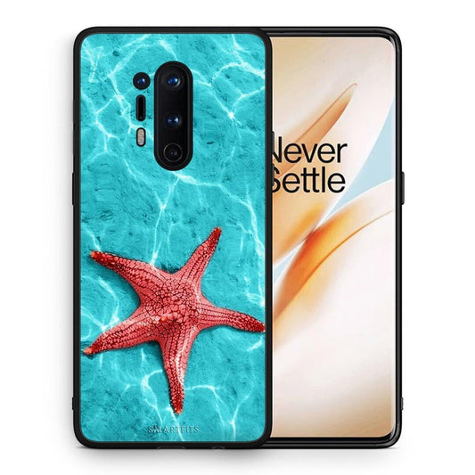 Θήκη OnePlus 8 Pro Red Starfish από τη Smartfits με σχέδιο στο πίσω μέρος και μαύρο περίβλημα | OnePlus 8 Pro Red Starfish case with colorful back and black bezels