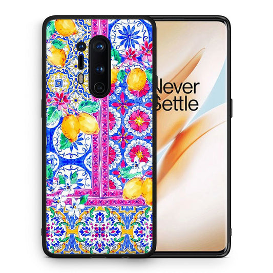 Θήκη OnePlus 8 Pro Retro Spring από τη Smartfits με σχέδιο στο πίσω μέρος και μαύρο περίβλημα | OnePlus 8 Pro Retro Spring case with colorful back and black bezels