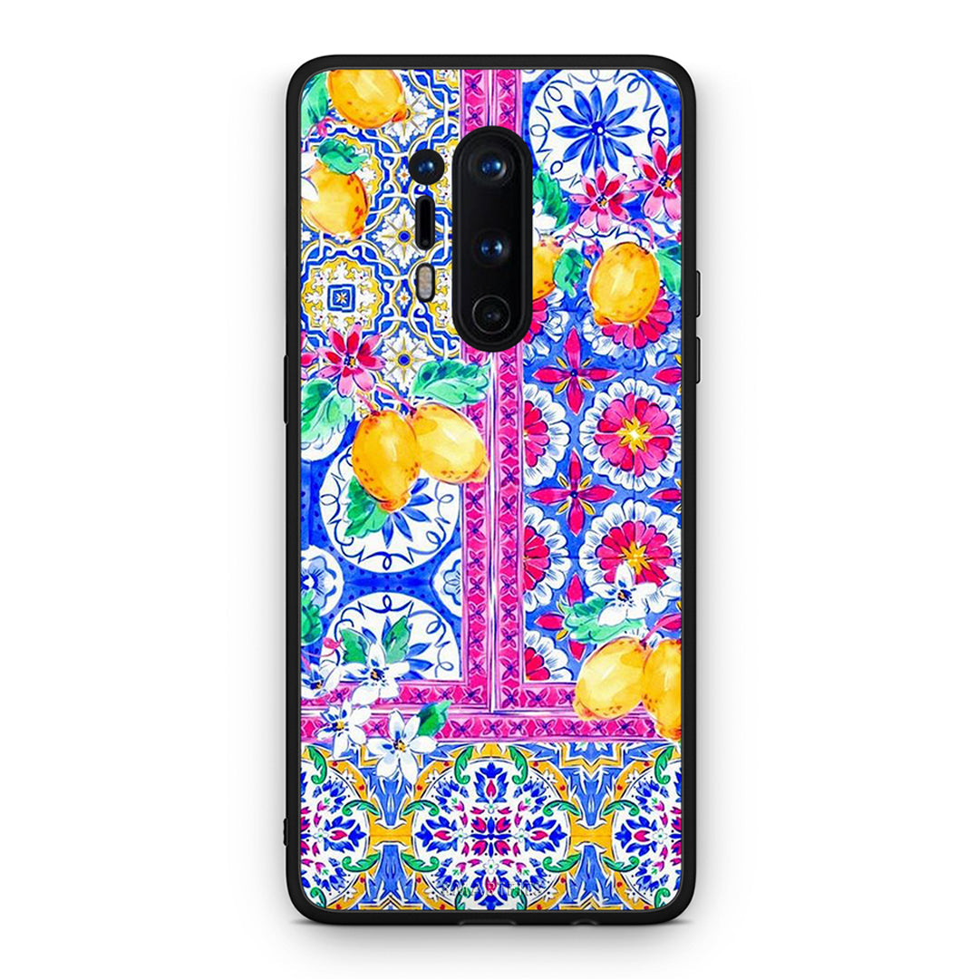 OnePlus 8 Pro Retro Spring θήκη από τη Smartfits με σχέδιο στο πίσω μέρος και μαύρο περίβλημα | Smartphone case with colorful back and black bezels by Smartfits