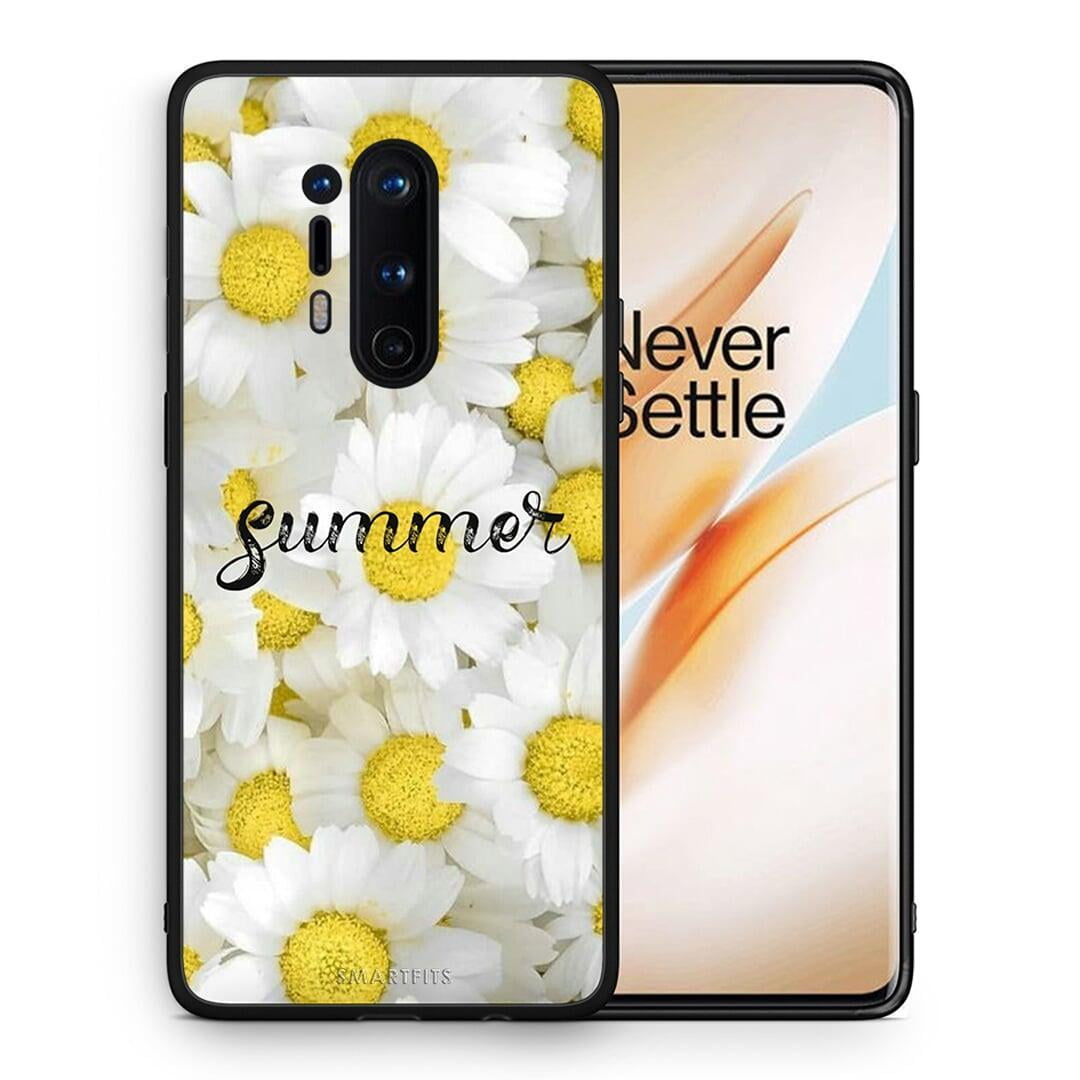 Θήκη OnePlus 8 Pro Summer Daisies από τη Smartfits με σχέδιο στο πίσω μέρος και μαύρο περίβλημα | OnePlus 8 Pro Summer Daisies case with colorful back and black bezels