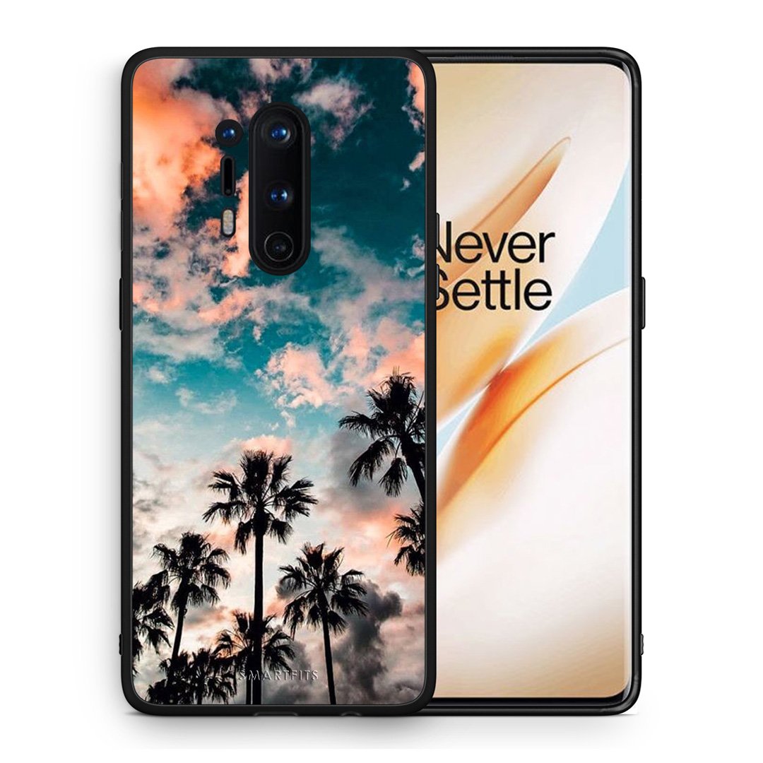 Θήκη OnePlus 8 Pro Sky Summer από τη Smartfits με σχέδιο στο πίσω μέρος και μαύρο περίβλημα | OnePlus 8 Pro Sky Summer case with colorful back and black bezels